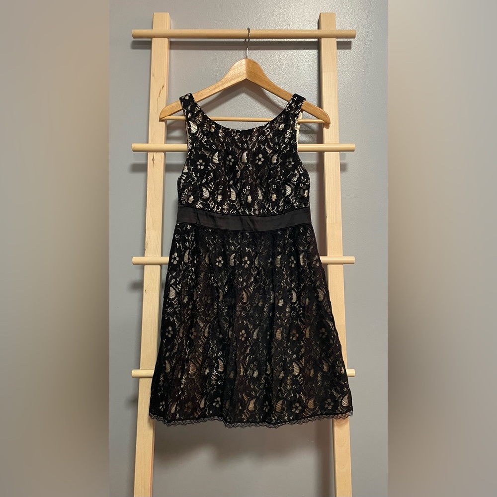 Mustard Seed Elegant Black Lace Dress